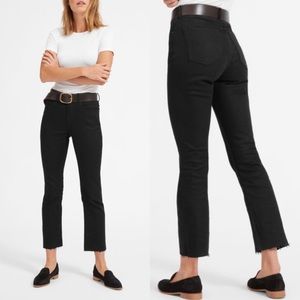Everlane Kick Crop Raw Edge High Rise Jeans